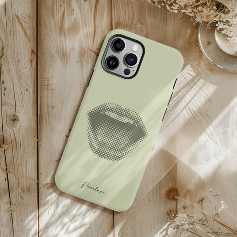 Personalized Pop Art Halftone Lips iPhone Case